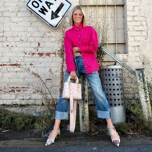 Zara Button Down Shirt in Fuchsia